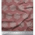 thumbnail image 1 of Soimoi Brown Cotton Voile Fabric Snow Flakes Floral Decor Fabric Printed Yard 42 Inch Wide, 1 of 3