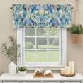 thumbnail image 3 of Abstract Mable Window Valance Curtain Geometic Modern Art Rod Pocket Short Curtain for Living Room, Bedroom & Kitchen Window Decor 42x12in, 3 of 8
