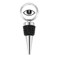 thumbnail image 1 of Black Decoration Vector Pattern Eye Bottle Stopper Stainless Steel Rubber Reusable, 1 of 4
