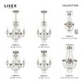 thumbnail image 3 of 51843-91 Livex Lighting Valentina - 3 Light Convertible Mini Chandelier in French Country Style - 15 Inches wide by 19.25 Inches high-Brushed Nickel, 3 of 13