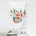thumbnail image 1 of Animal Tapestry, Rainbow Colored Abstract Wild Birds Owl with Music Notes and Butterflies Image Art, Fabric Wall Hanging Decor for Bedroom Living Room Dorm, 5 Sizes, Multicolor, by Ambesonne, 1 of 1