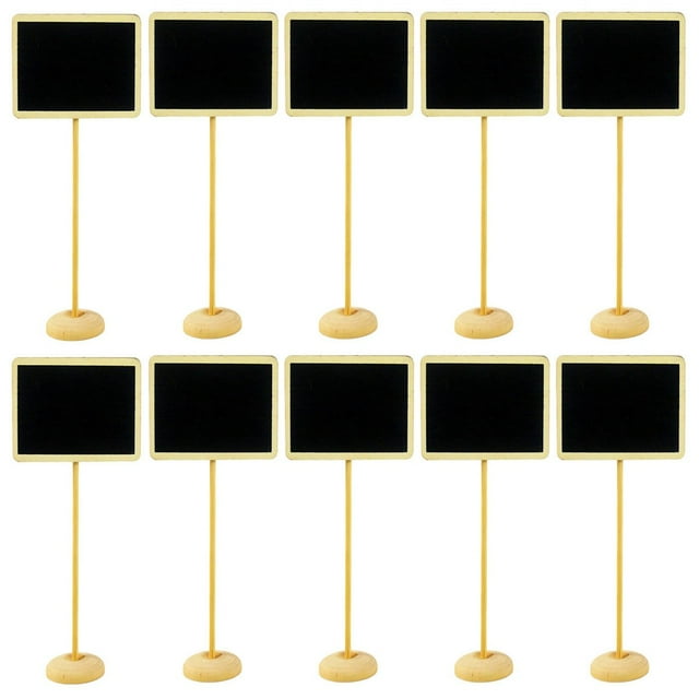 10 Piezas De Mini Pizarra De Madera Con Soporte, Mini Pizarra, Letreros Para Tablero De Mensajes, Letreros Decorativos, Número De Mesa, Etiqueta De Precio Para Bodas, Fiestas Y Decoración Del Hogar (R