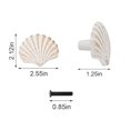 thumbnail image 5 of Paquete de 2 pomos para armario Seashell, DDRAY, 6,5 x 5,3 cm, blancos, 5 of 5