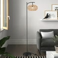 thumbnail image 7 of IC INSTANT COACH Boho Farmhouse Floor Lamp & Foot Switch - 4.9FT Rattan Standing Lamp for Living Room, Bedroom, Office - Modern Rustic Lighting with Easy Assembly, 7 of 7