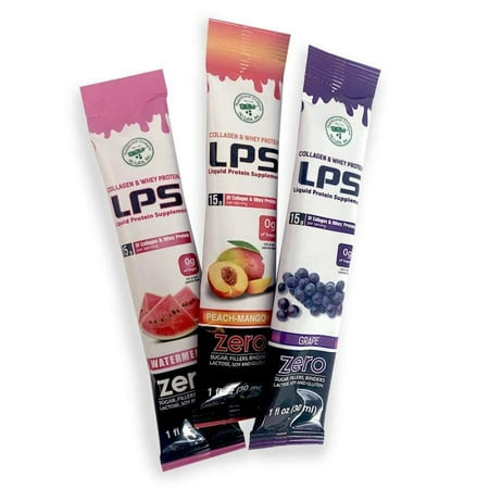 LPS Sugar-Free Collagen & Whey Liquid Protein Supplement 5-Pack (15 Packets)