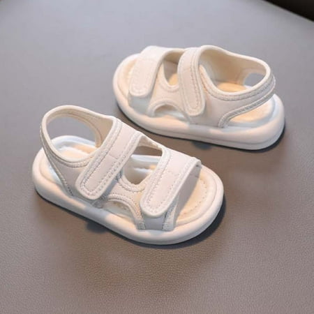 

Dpityserensio Baby Girls Boys Children Toddler s Beach Shoes Soft Sole Toe Crash Sandals Roman Sandals Beige 4-5 Years