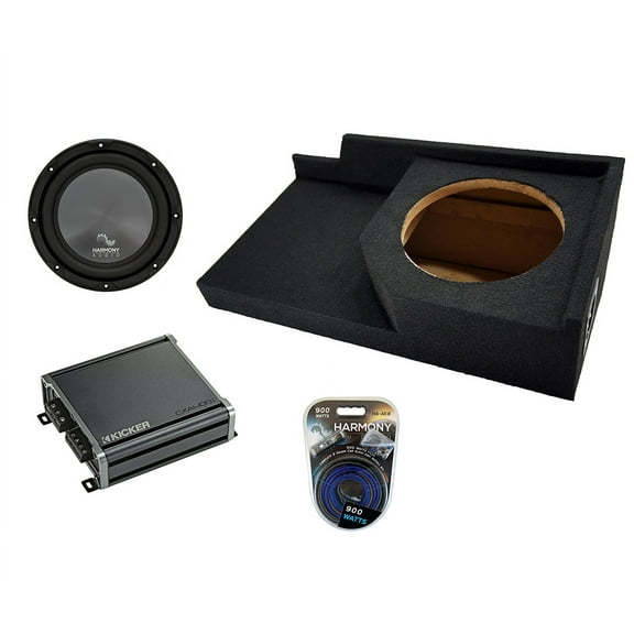 1988-1998 Chevy CK Silverado Ext Truck Harmony R104 Single 10 Sub Box & CXA400.1