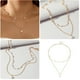thumbnail image 2 of Collar de perlas para las mujeres Dainty Gold Necklace Prom Pearl Choker Layered Necklaces Jewelry Gifts for Girls Vintage Double Pearl Pendant Necklace, 2 of 7