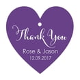 thumbnail image 1 of 100 PCS Thank You Custom Made Heart Shape Hang Tags Personalized Wedding Favor Paper Tags, 1 of 1