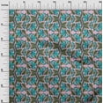 thumbnail image 2 of oneOone Tissu Polyester Lycra Feuilles & Floral Imprimé Bloc Tissu BTY 56 Pouces de Large, 2 of 4