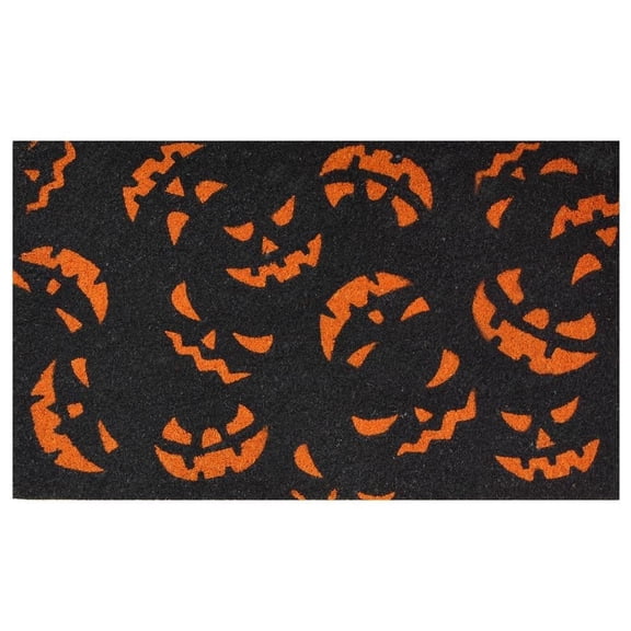 Home & More Halloween Doormats Scary Pumpkins 17 in. x 29 in. Coir Door Mat Party Decoration Props Decor 101771729