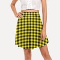 thumbnail image 4 of VUPSGEZ Clearance Womens Classic Daily Elegant Casual Mini Skirt Elastic Waist Skirt (Yellow,S), 4 of 6