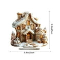 thumbnail image 3 of Fmbmuo 1 pcs Christmas Village Sets Village Acrylic Ornament Brown Acrylic Christmas Ornaments， Festive Spirit Cottage Decor for Christmas Party Decor, 3 of 5