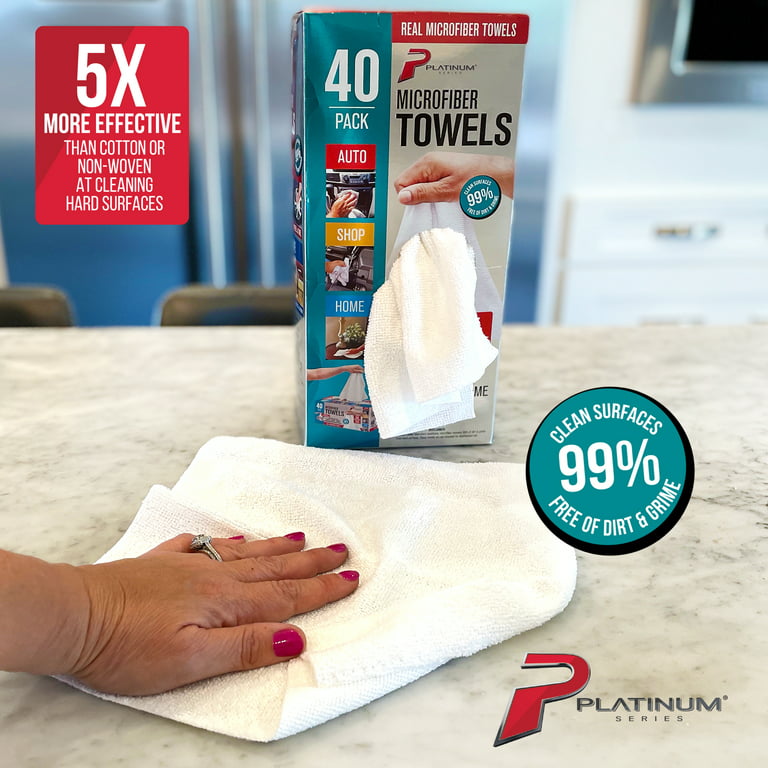 MR.Siga Microfiber Cleaning Cloth, All-Purpose Household Microfiber Clean  Towels, Black, 12 count per pack