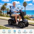 thumbnail image 3 of Xlluproid Heavy Duty 4 Wheel Mobility Scooter for Seniors & Adults,500W Motor,10MPH Max Speed,Stepless Speed & Drum Brake,20°Hill Climbing,USB Port,Remote Key,Adjustable Seat,Black, 3 of 8