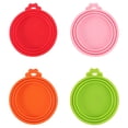 thumbnail image 1 of 4 Pcs Couvercles en Silicone pour Boîtes de Conserve pour Animaux de Compagnie Couvercles Universels pour Chien Chat Boîte de Rangement Réutilisable (Couleur Aléatoire), 1 of 8