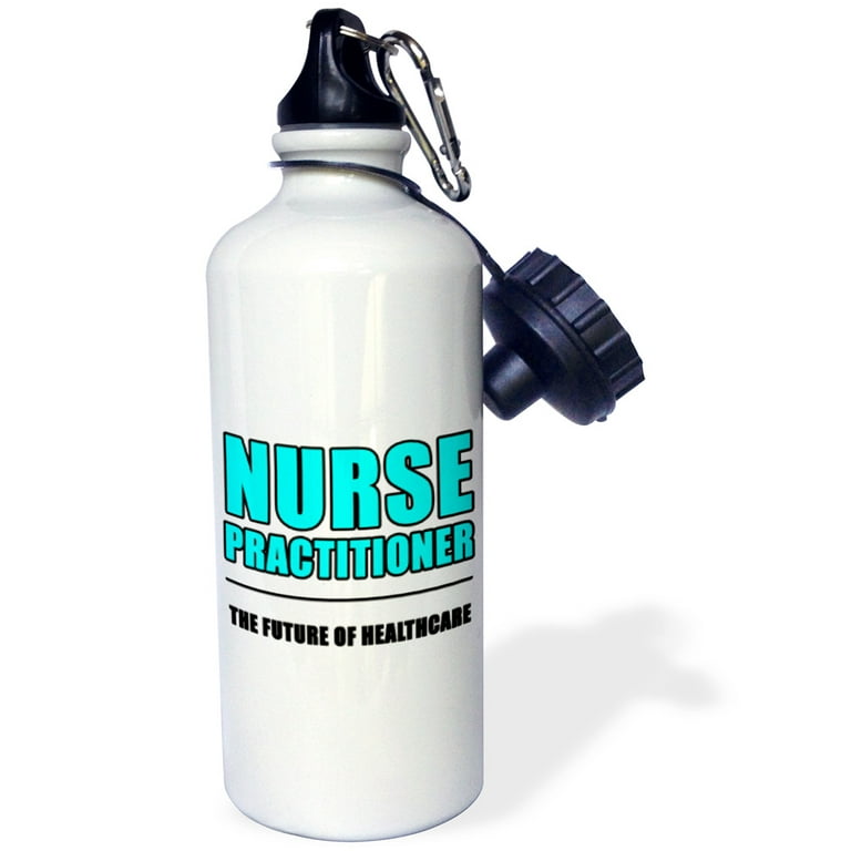 3dRose Nurse Practitioner The Future Of Healthcare Aqua - Water Bottle,  21-ounce