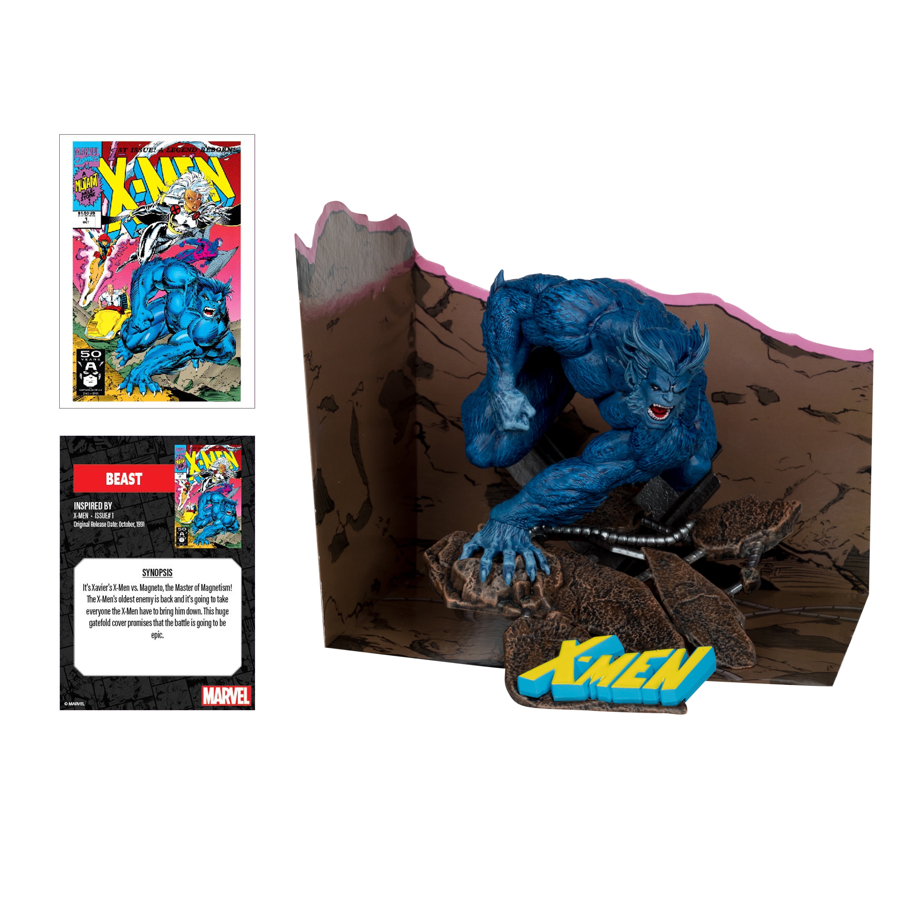 Beast (X-Men #1) 1:10th Scale Collectible Figure w/ Scene - McFarlane Toys