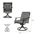 thumbnail image 2 of Grand Patio Outdoor Patio Dining Set for 2, 2 Swivel Dining Chairs with Gray Olefin Cushions, 2 of 5
