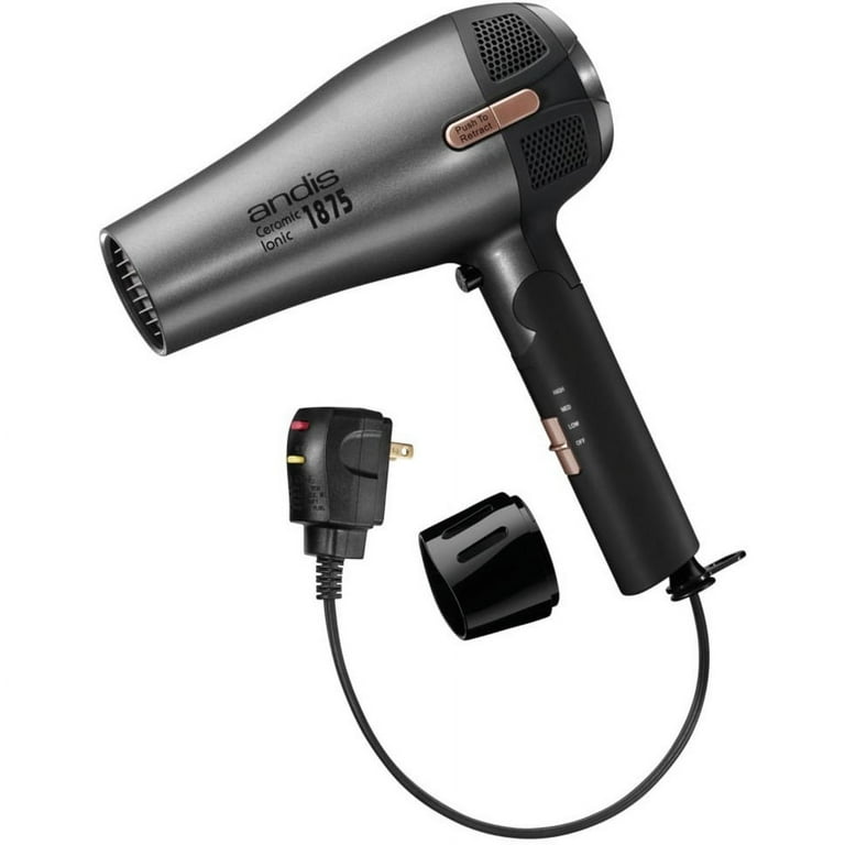 Andis Fold-N-Go Hair Blow Dryer, 1875 Watt, Ceramic Ionic