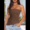 thumbnail image 4 of Camiseta Sin Mangas Sexy de Moda de Verano Color Café S, 4 of 6