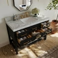 thumbnail image 3 of Ancerre Designs Elizabeth 48" Wood Bathroom Vanity Set in Black Onyx, 3 of 12