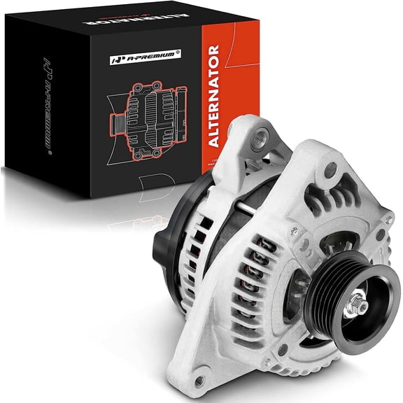 A-Premium Alternator Compatible with Lexus RX330 2004-2006 & Toyota Highlander 2004-2007 V6 3.3L, Sienna 2004-2006, 12V 130Amp Clockwise 6-Groove Pulley, Replace# 27060-0A100, 104210-3480