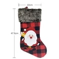 thumbnail image 6 of Visland Christmas Stockings, Large Xmas Fireplace Hanging Stockings with Santa Snowman Reindeer, for Kids Gift Family Holiday Christmas Party Decorations Tree Decoration, 6 of 6