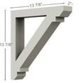 thumbnail image 2 of Ekena Millwork 2"W x 13 7/8"D x 13 7/8"H Ashford Bracket, 2 of 5
