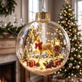 thumbnail image 3 of WWC Christmas Scene Ball Ornaments, Reindeer Hanging Christmas Tree Ornament, Christmas Tree Decorations Story Balls for Party Decor, 3 of 7