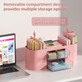 thumbnail image 2 of Organizador de escritorio Marbrasse con 3 cajones y 7 compartimentos, color rosa, 2 of 7