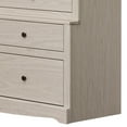 thumbnail image 3 of Stav Wide Dresser Chest with 6 Drawers, Plank Style, White Solid Wood, 3 of 5