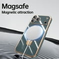 thumbnail image 4 of For iPhone 17 Pro Phone Case,With Contractile Ring Kickstand,Built-in Camera Lens Protector,Compatible with Mag-Safe,Soft TPU Shockproof Anti-fall Drop Protection,Luxury Phone Case,Grayblue, 4 of 6