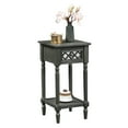 thumbnail image 2 of Convenience Concepts French Country Khloe Deluxe 1 Drawer Accent Table with Shelf, Wirebrush Dark Gray, 2 of 8