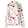 thumbnail image 4 of ZJXFGS Womens Shirts Dressy Casual Valentine Heart Dress Women Womens Fashion Women'S Tops Ladies Tops And Blouses Business Casual Outfits For Women Womens Sweater Womens Long Sleeve T Shirts White M, 4 of 5