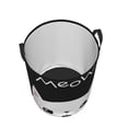 thumbnail image 3 of Haiem Cat Meow Leather Dirty Clothes Laundry Basket,Sturdy & Waterproof,Collapsible Round Design For Efficient Space Management,Multi-Purpose Storage Basket, 3 of 8