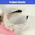 thumbnail image 6 of Vocoste Velvet Hair Headband Faux Pearl Knotted Headband for Women Girls Beige 6.69"x4.72"x1.38" Wide Headband, 6 of 7