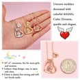 thumbnail image 4 of Turandoss 14K Gold Plated Colorful Cz Initial Unicorn Heart Pendant Necklaces for Teens Little Girls Daughter Kids Jewelry Birthday Gifts for Women Girls Age 8-12, 4 of 10