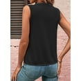 thumbnail image 6 of Sleeveless Shirts for Womens Fashion 2025 Basic Tank Tops Pleated Drape Dressy Tops Summer Outfits Black L, 6 of 7