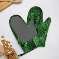 thumbnail image 4 of Hirioo Natural Green Leaves for Silicone Oven Mitts for BBQ, Baking, Cooking, Set of 2, Heat Resistant 260℃, Non-Slip Kitchen Essentials, 4 of 6
