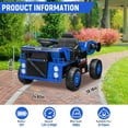 thumbnail image 4 of Telyswee Ride On Dump Truck 12V Ride On Car Toy for Kids with Remote Control, Electric Dump Bed, Shovel, Music Player, High and Low Speed and Four-Wheel Shock Absorption for Kids Aged 3+, 4 of 6