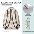 thumbnail image 3 of Highland Cow and Flower Print Backpack for School, Cute School Bag with Adjustable Shoulder Straps and Padded Back, 15.3"x11"x7.1", 3 of 3