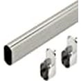 thumbnail image 2 of Hafele Oval Closet Rod with End Supports - 24" Chrome, 2 of 2