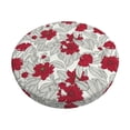 thumbnail image 6 of Uemuo Leaves And Anemone Flowers In Red Grey Pattern Round Bar Stool Seat Covers Washable Stool Cushion Slipcover Elastic Bar Chair Covers-13 inch, 6 of 7