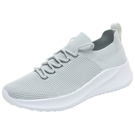 

eczipvz Running Shoes Mens Walking Sneakers Shoes Breathable Knit Casual Shoes 11.5 Black Trainers Lightweight Grey