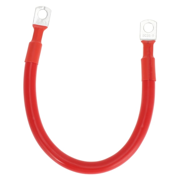 Unique Bargains 1 Pc Battery Inverter Cable 2 AWG Gauge 1FT 5/16" Lug Battery Cable Universal for Car Vehicle Boat RV Solar Tinned Copper Red