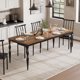 thumbnail image 1 of Qinaqin 78 Inch Rectangular cm de Profundidadining Mesa para 6. Rústico Farmhouse Kitchen con Grande Tabletop Resistente Legs en Anchoalnut Finish, 1 of 7
