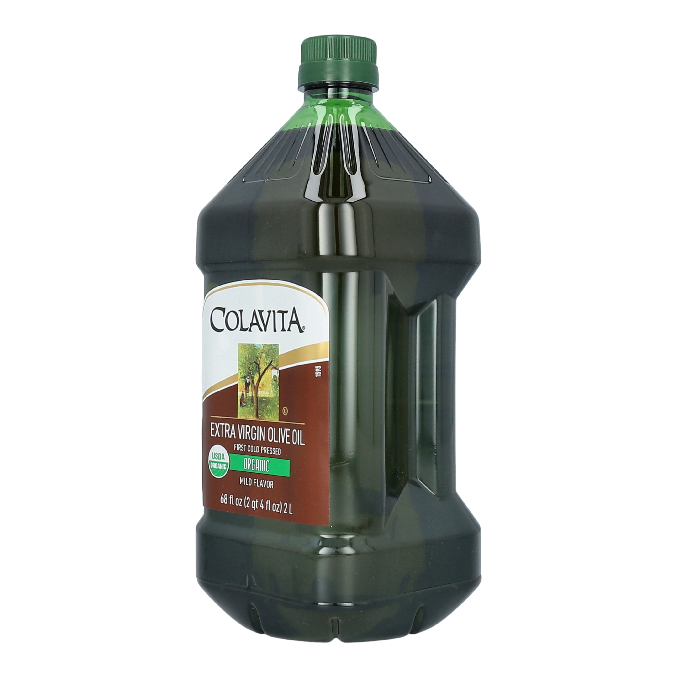 Colavita Organic Extra Virgin Olive Oil, First Cold Pressed, Imported from Italy, 2 Liters
