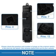 thumbnail image 4 of Interruptor de ventana eléctrica Unique Bargains para el lado del conductor delantero para Mazda 5 2007-2015 Negro, 4 of 7