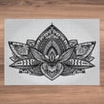 thumbnail image 5 of Ambesonne Yoga Jigsaw Puzzle Durable Cardboard, Lotus Flower Tattoo Art, 1000 pcs, Black and Grey, 5 of 5